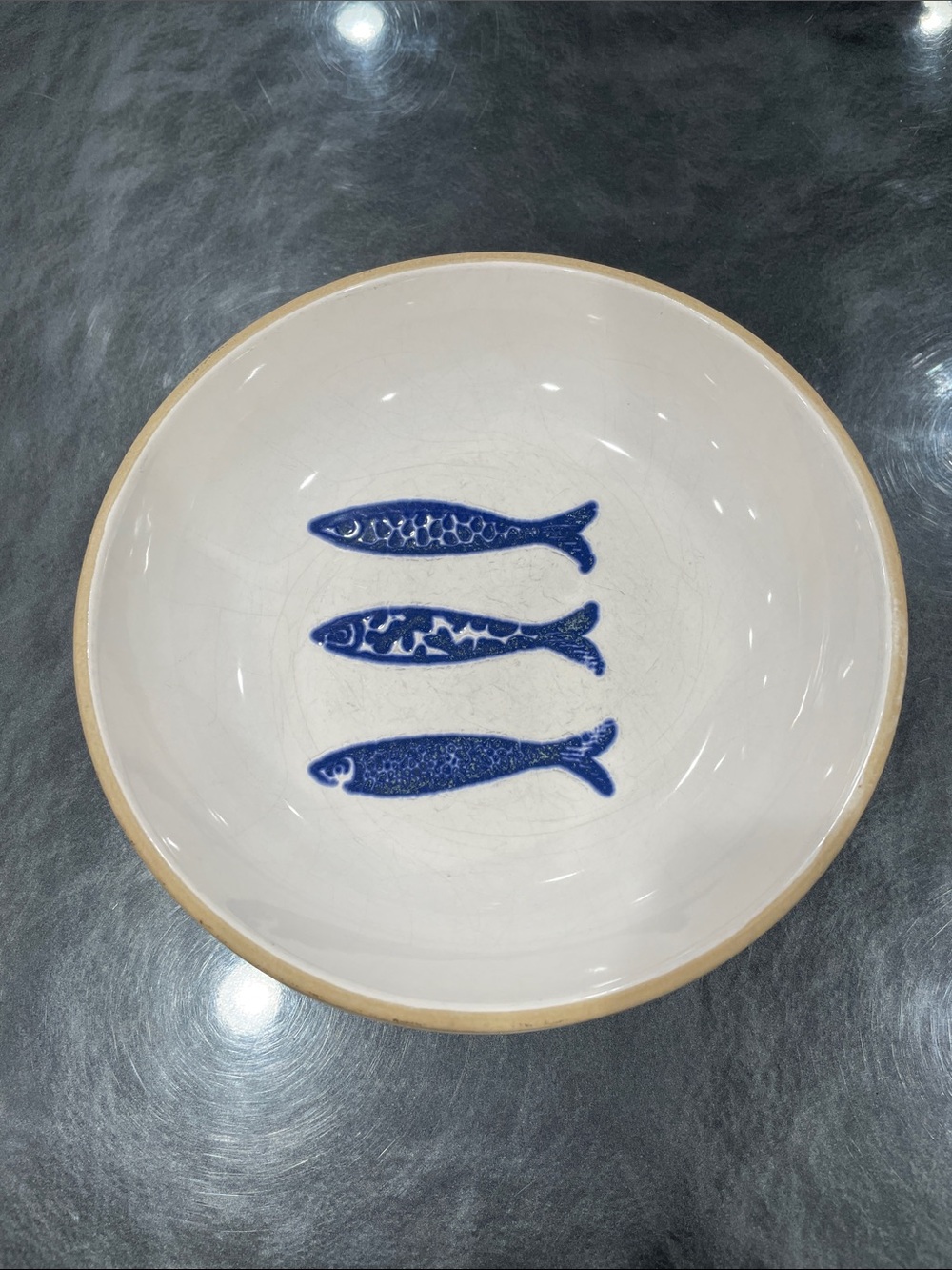 Blue Fish Salad/Pasta Bowls - set of 3